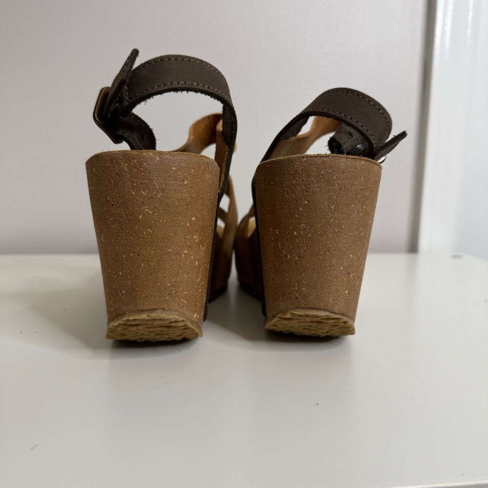 BioNatura Strappy Wedges Brown Tan US 7 - Picture 5 of 10